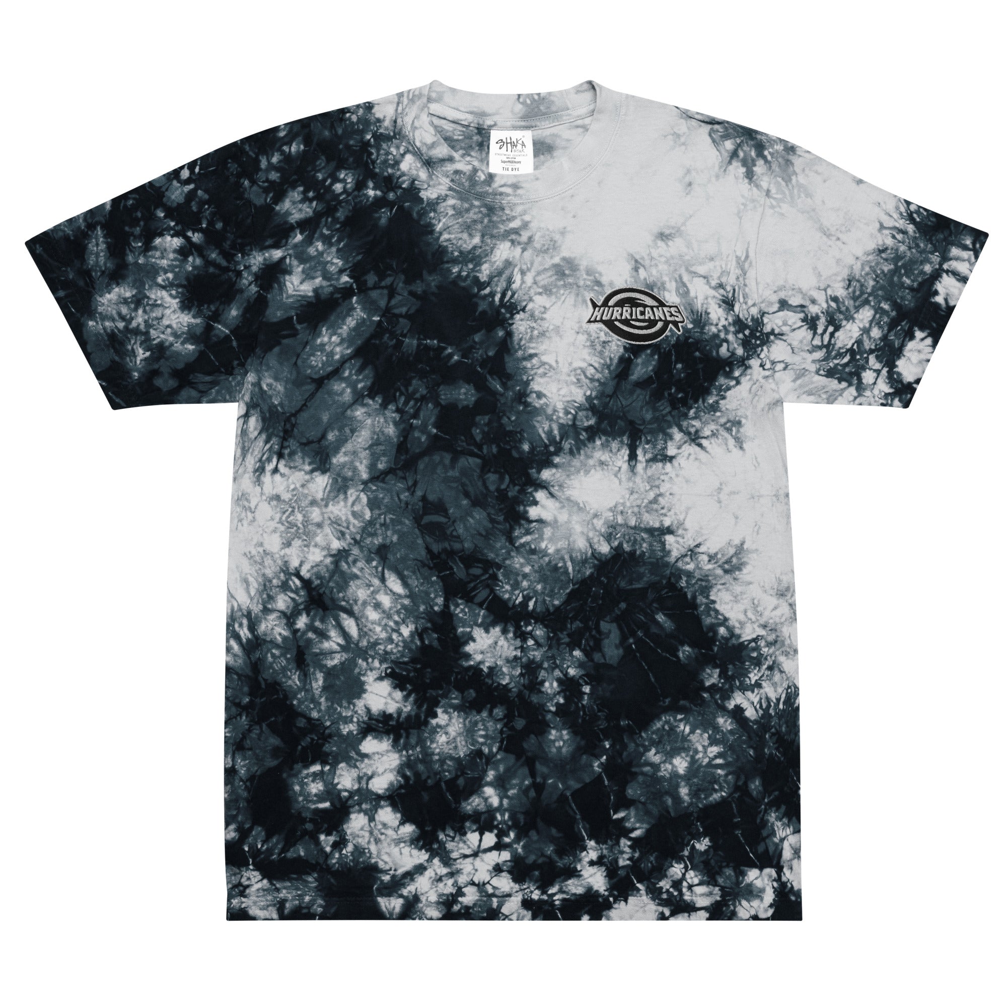 Oversized Black Tie-Dye T-Shirt – New Orleans Hurricanes