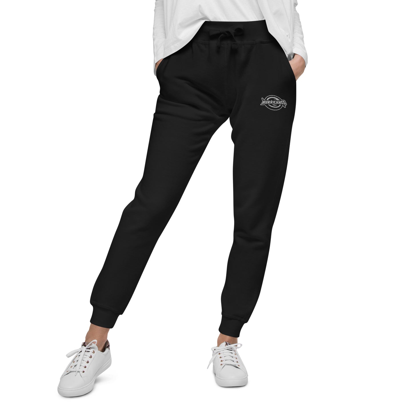 Unisex Fleece Sweatpants | Black & Grey Logo