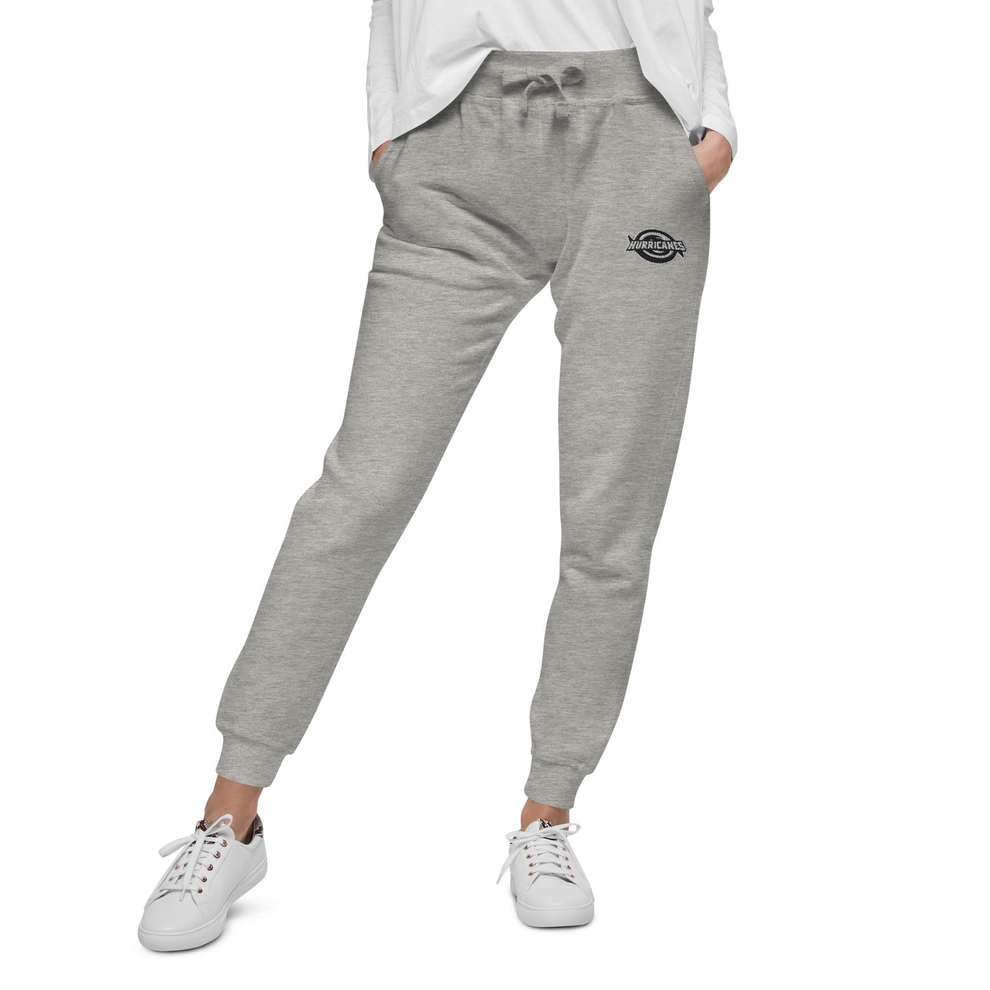 Unisex Fleece Sweatpants | Black & Grey Logo